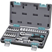 картинка Набор инструментов, 1/4, CrV, пластиковый кейс, 29 предметов Stels от интернет-магазина К1-СТРОЙ