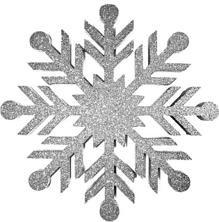 картинка Фигура  "Снежинка" серебро 20см от интернет-магазина К1-СТРОЙ